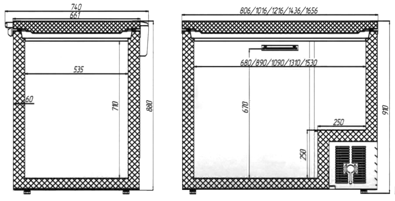 Схема Морозильні скриня Юка з глухою кришкою M200Z