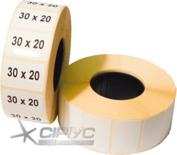 Термоетикетка самоклеюча 30 х 20