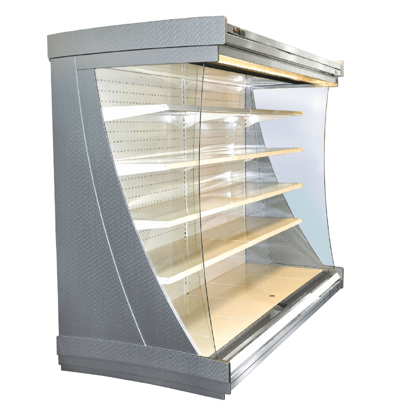 Універсальна пристінна холодильна вітрина (гірка) Луїзіана з боковинами