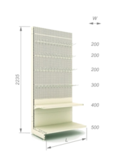 Стелаж з перфорованою задньою стінкою Modern Expo